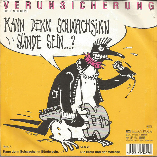 Erste Allgemeine Verunsicherung* : Kann Denn Schwachsinn Sünde Sein...? (7", Single)