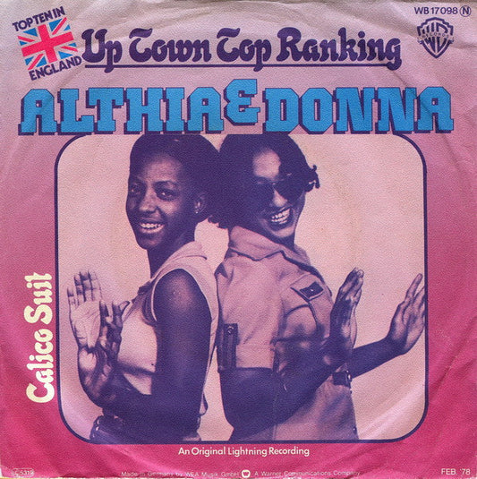 Althia & Donna* : Up Town Top Ranking (7", Single)