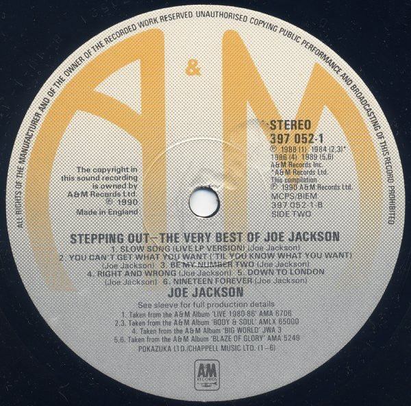 Joe Jackson : Stepping Out - The Very Best Of Joe Jackson (LP, Comp)