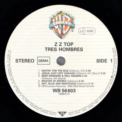 ZZ Top : Tres Hombres (LP, Album, RE, Gat)