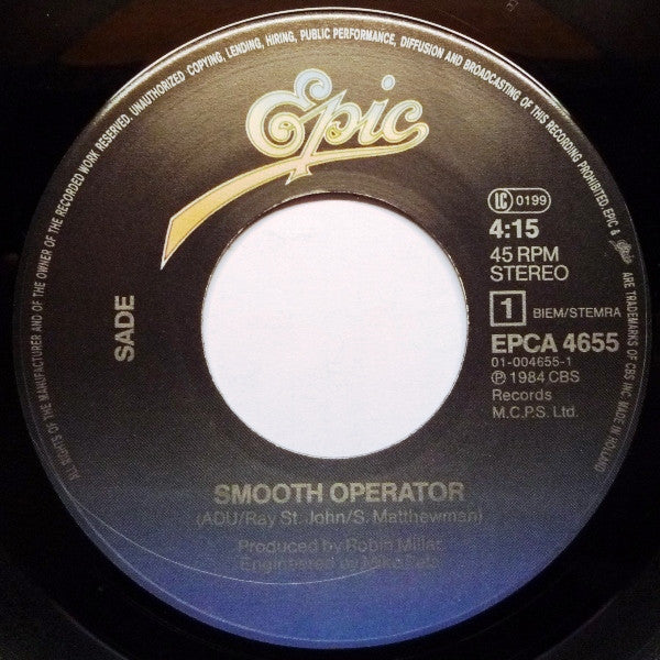 Sade : Smooth Operator (7", Single)