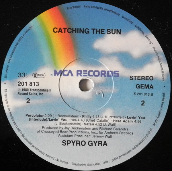 Spyro Gyra : Catching The Sun (LP, Album, Gat)