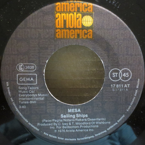 Mesa (9) : Sailing Ships (7", Single)