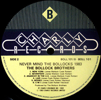 The Bollock Brothers : Never Mind The Bollocks 1983 (LP, Album)