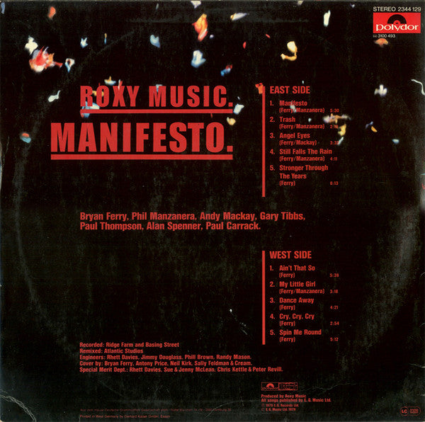 Roxy Music : Manifesto (LP, Album)