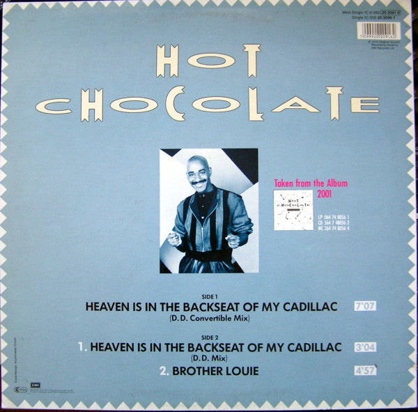 Hot Chocolate : Heaven Is In The Backseat Of My Cadillac (12", Maxi)