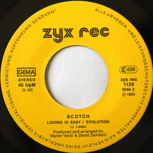 Scotch : Take Me Up / Loving Is Easy/Evolution (7", Single)