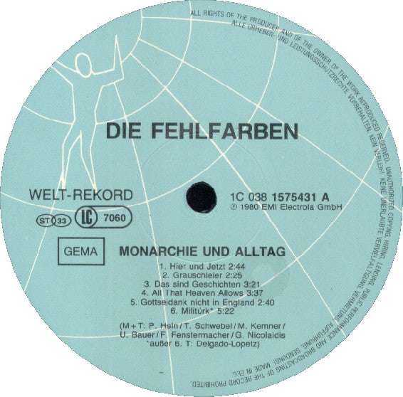 Fehlfarben : Monarchie Und Alltag (LP, Album, RE, Blu)