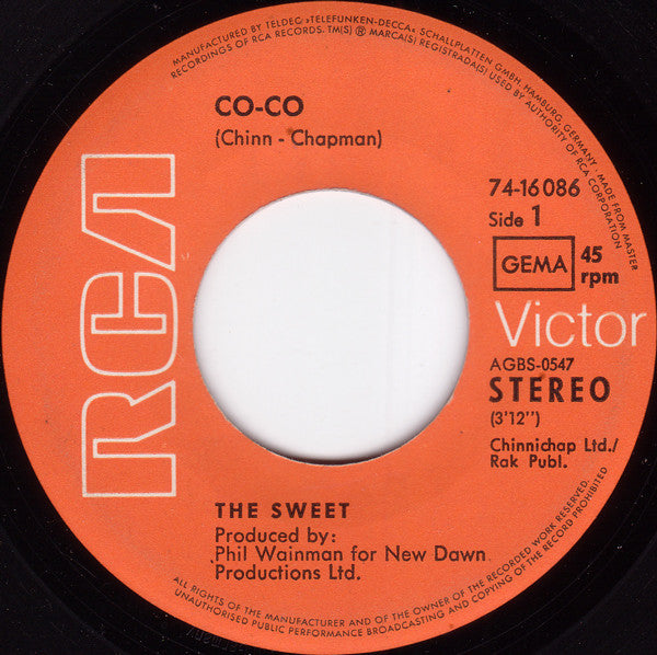 The Sweet : Co-Co (7", Single)