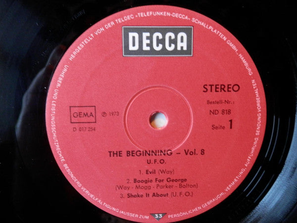 UFO (5) : The Beginning Vol. 8 (LP, Comp)