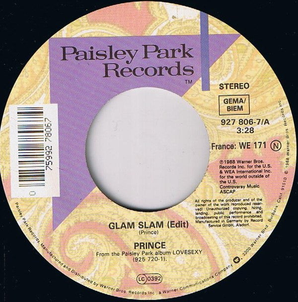 Prince : Glam Slam (7", Single)