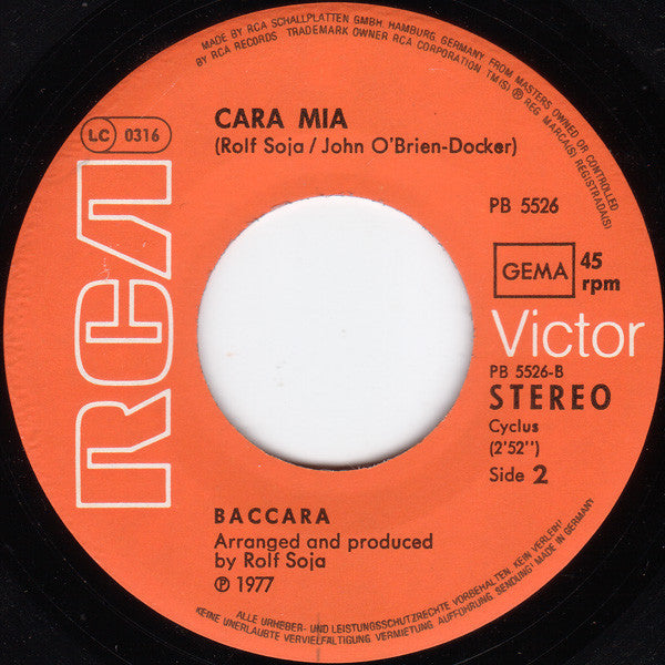 Baccara : Yes Sir, I Can Boogie (7", Single)