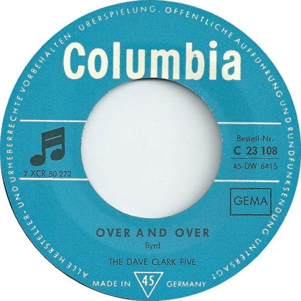 The Dave Clark Five : Over And Over (7", Single)