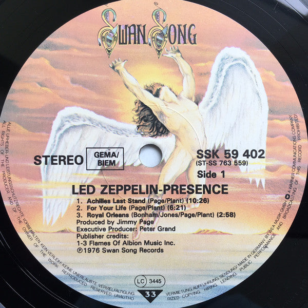 Led Zeppelin : Presence (LP, Album, RE, Non)