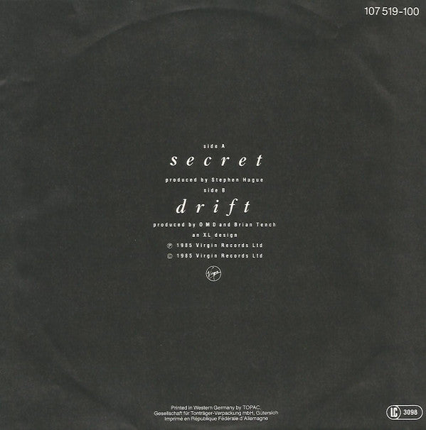 Orchestral Manœuvres In The Dark* : Secret (7", Single)