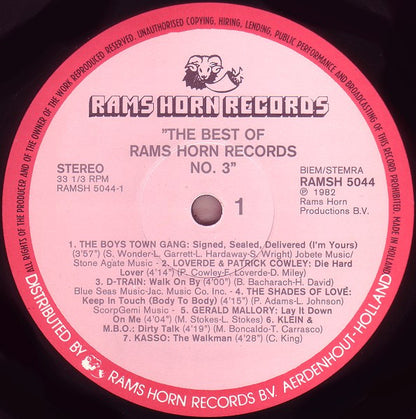 Various : The Best Of Rams Horn Records 3 (LP, Comp)