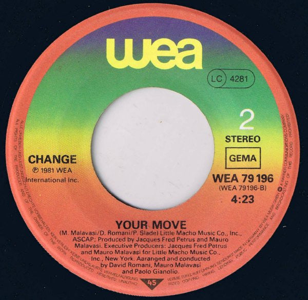 Change : Paradise (7", Single)