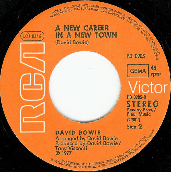 David Bowie : Sound And Vision (7", Single)