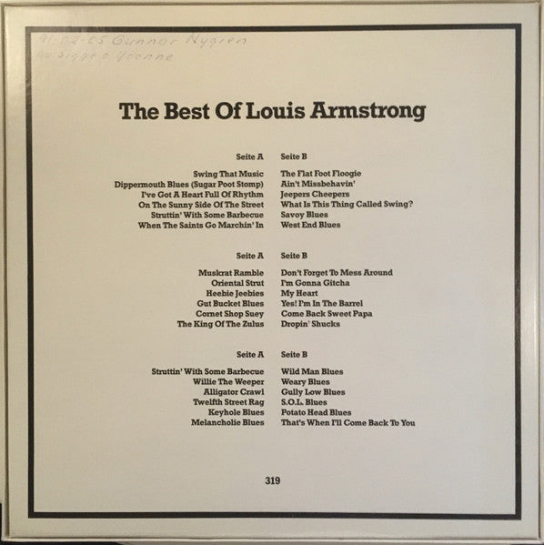 Louis Armstrong : The Best Of Louis Armstrong (3xLP, Comp + Box, Comp)