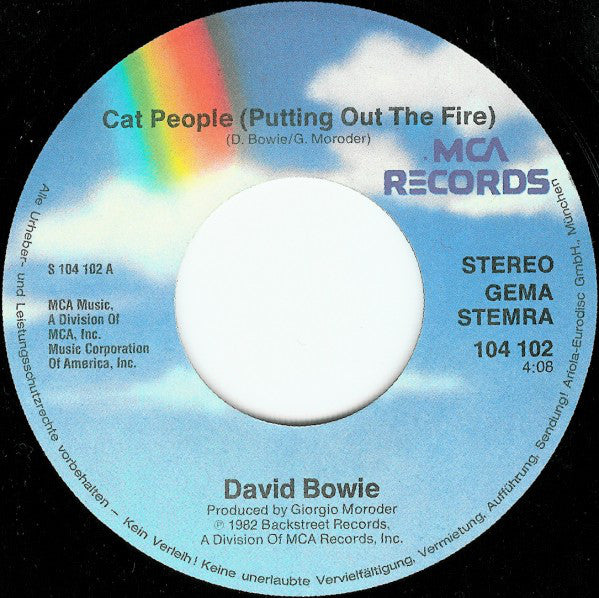 David Bowie : Cat People (Putting Out Fire) (7", Single)