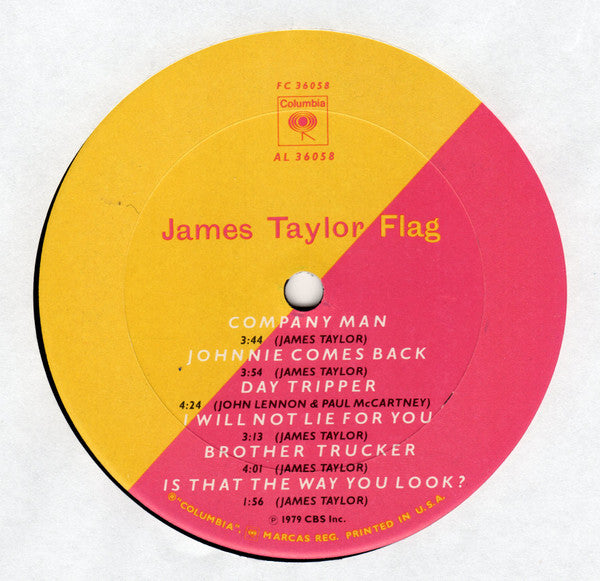 James Taylor (2) : Flag (LP, Album, Ter)