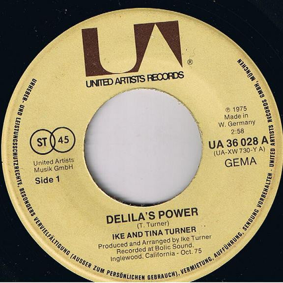 Ike & Tina Turner : Delila's Power (7", Single)