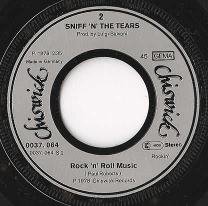 Sniff 'n' the Tears : New Lines On Love / Rock 'N' Roll Music (7", Single)