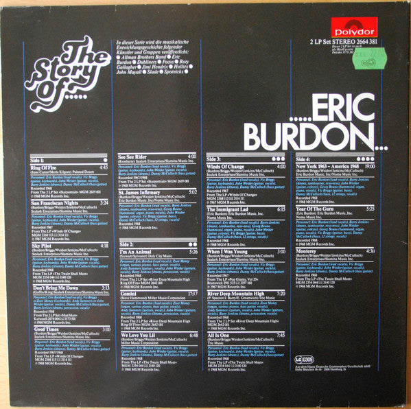 Eric Burdon : The Story Of Eric Burdon (2xLP, Comp)