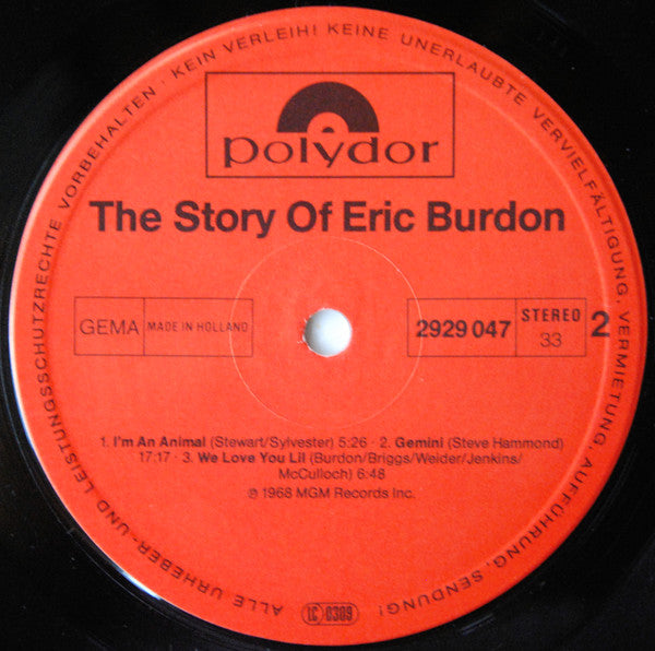 Eric Burdon : The Story Of Eric Burdon (2xLP, Comp)