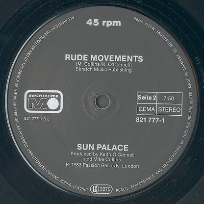 Sun Palace : Winning / Rude Movements (12", Maxi)