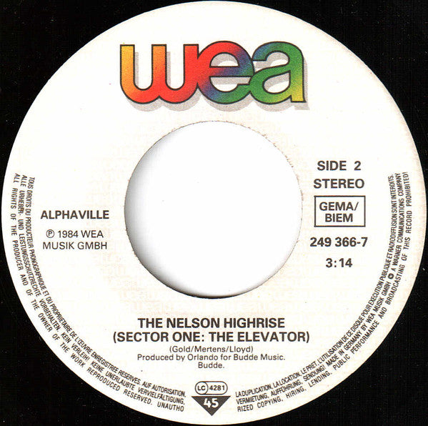 Alphaville : Sounds Like A Melody (7", Single)