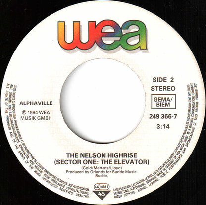 Alphaville : Sounds Like A Melody (7", Single)