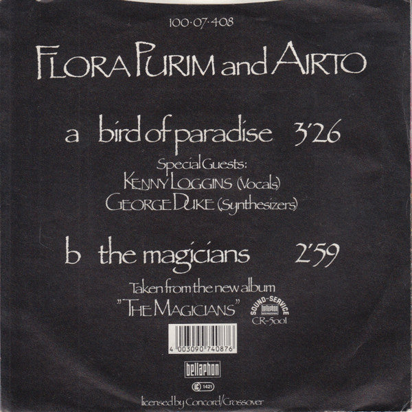 Flora Purim & Airto* : Bird Of Paradise (7", Single)