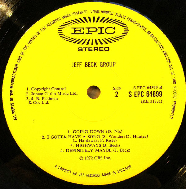 Jeff Beck Group : Jeff Beck Group (LP, Album)