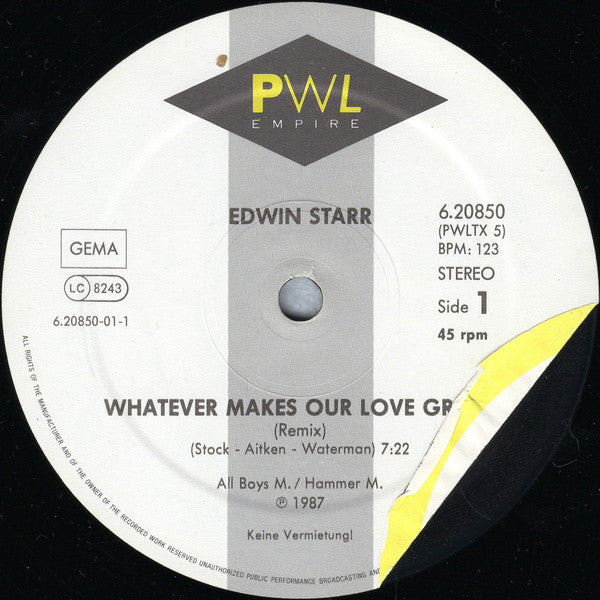 Edwin Starr : Whatever Makes Our Love Grow (Remix) (12", Maxi)