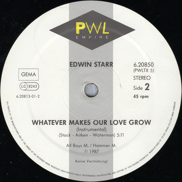 Edwin Starr : Whatever Makes Our Love Grow (Remix) (12", Maxi)