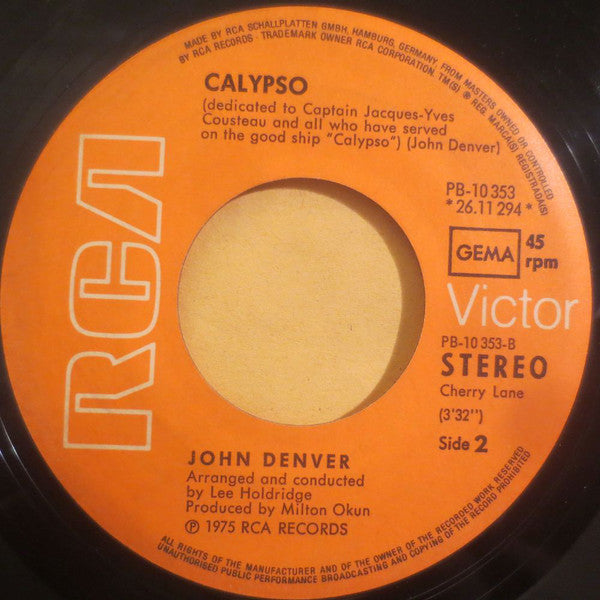 John Denver : I'm Sorry / Calypso (7", Single)