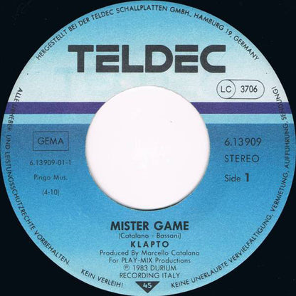 Klapto : Mister Game (7", Single)