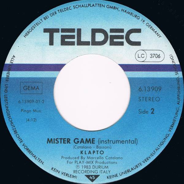 Klapto : Mister Game (7", Single)