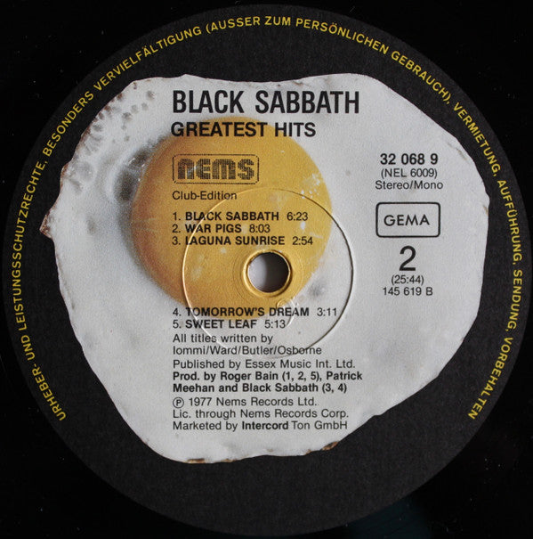 Black Sabbath : Greatest Hits (LP, Comp, Club)