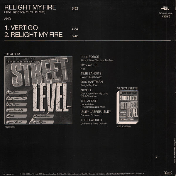 Dan Hartman : Relight My Fire (The Historical 1979 Re-Mix) (12", Maxi, P/Mixed)