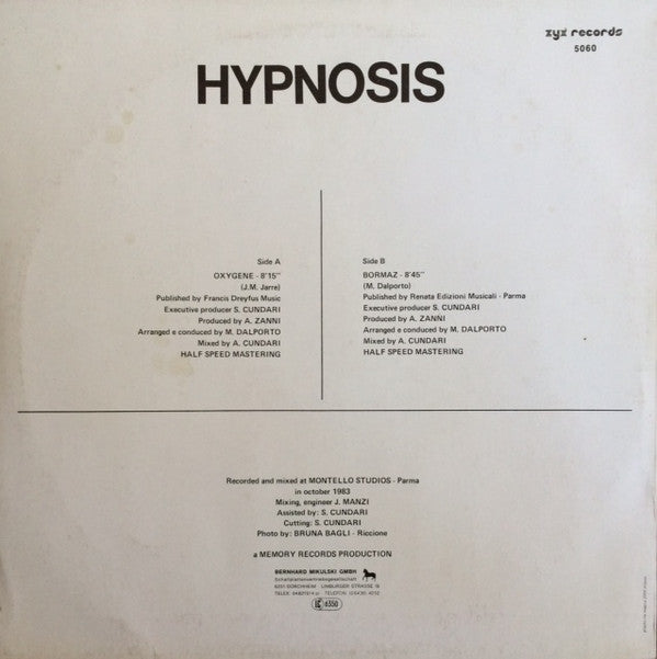 Hypnosis* : Oxygene / Bormaz (12")