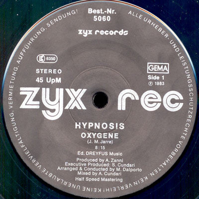 Hypnosis* : Oxygene / Bormaz (12")