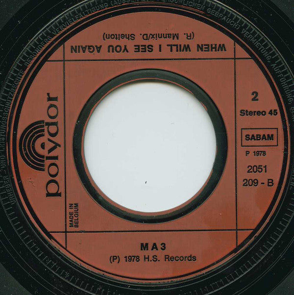 M.A.3 : Bee Gees Mania / When Will I See You Again (7", Single)