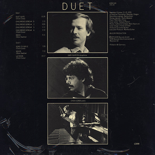 Gary Burton / Chick Corea : Duet (LP, Album)