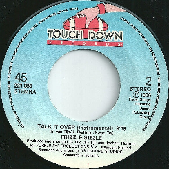 Frizzle Sizzle : Talk It Over (7", Single)