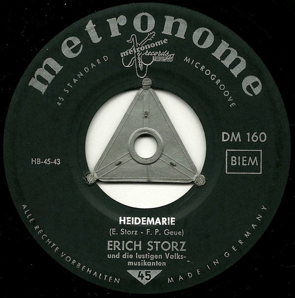 Erich Storz Und Die Lustigen Volksmusikanten : Heidemarie (7")