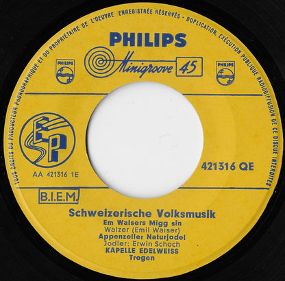 Original Appenzeller Streichmusik Edelweiss : Em Walsers Migg Sin (7", EP)