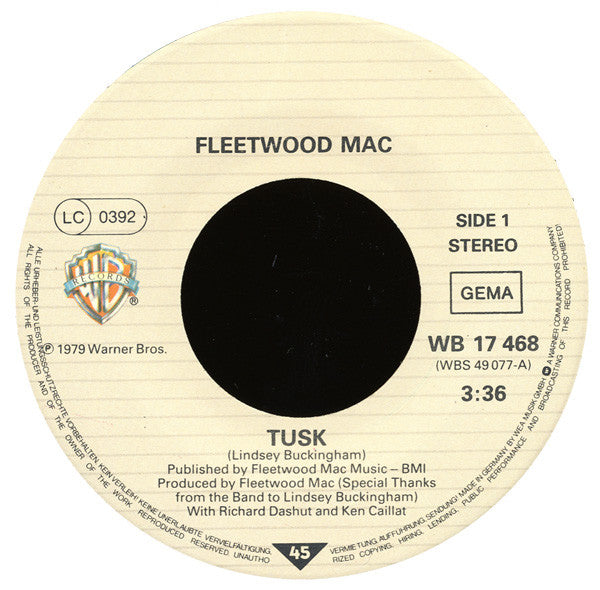 Fleetwood Mac : Tusk (7", Single)