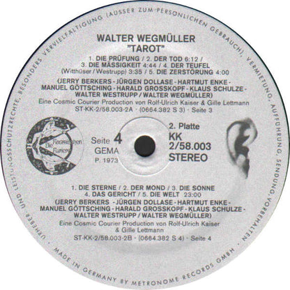 Walter Wegmüller : Tarot (2xLP, Album + Box)